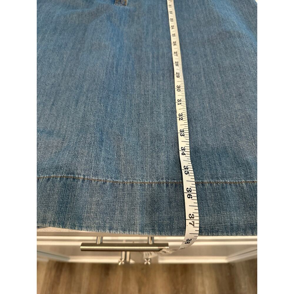 J.Crew Women’s Size 12 Chambray Denim Shirt Dress Tunic Blue Preppy Casual - Picture 8 of 8